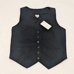A New Day Black Vest Top Size L